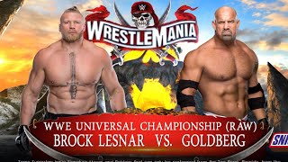 Goldberg vs Brock Lesnar  WWE Universal Title Match WrestleMania [upl. by Proudlove]