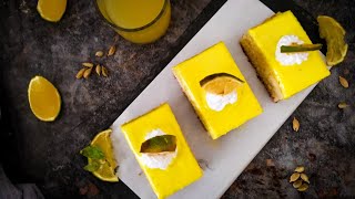 Eggless Sweet Lime Mosambi Cardamom Custard Cake [upl. by Ydoj567]