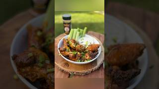 Air fryer buffalo chicken wings airfryer chickenwings shortvideo budget easyrecipe [upl. by Salba943]