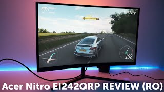 ACER Nitro EI242QRP Review RO VA LED 236 Full HD 144 Hz 1 ms FreeSync Display Port HDMI [upl. by Llegna]