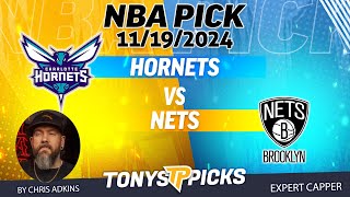 Charlotte Hornets vs Brooklyn Nets 111924 NBA Betting Tips [upl. by Eibber]