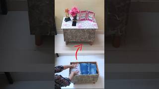 Clothes Organizer Idea From Cardboard Box  clothorganizeridea diy cardboard shorts shortsvideo [upl. by Amr]