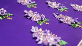 Crystal beads embroidery [upl. by Imaon]