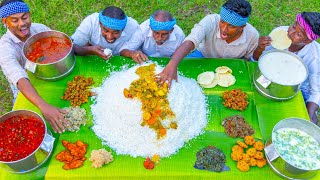 VEG THALI  15 Varieties of Veg Recipes  Huge South Indian Veg Thali Recipes Cooking In Village [upl. by Gilud147]