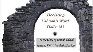 Declaring Yahuahs Word Daily 323 crown fast hold [upl. by Wilscam499]