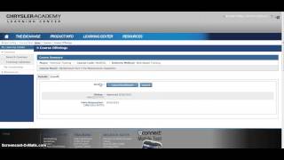 Signing up for courses in Chrysler learning center [upl. by Nemzaj]