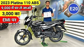 New Bajaj Platina 110 ABS E20 Bs7 2023 🤩  EMI Down Payment  Price Update  2023 platina 110 abs [upl. by Yuht]