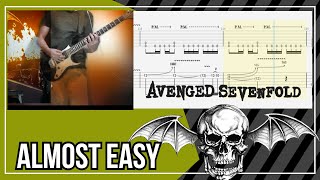 Avenged Sevenfold  Almost Easy Guitar Cover With Tab Drop D [upl. by Uttica]