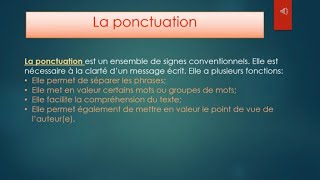 La ponctuation [upl. by Netsrek]