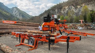 WoodMizer LT20 WIDE Mobile Sawmill Premiers at French Customer Days  WoodMizer Europe [upl. by Ytineres249]