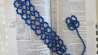 Needle Tatting Bookmark part 1 [upl. by Dettmer]