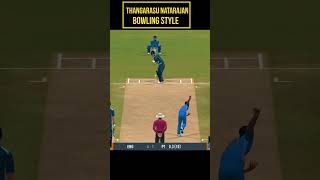 Thangarasu natrajan bowling style real cricket 24 shorts realcricket24 cricket [upl. by Gnol]