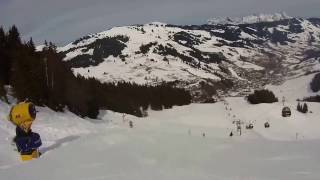 Saalbach  Piste 15 Weltcupabfahrt  Piste 12 [upl. by Docilu]