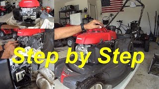 How To Check and Adjust Valve Clearance Honda GCV 190 HRX217 Lawn Mower [upl. by Firman]