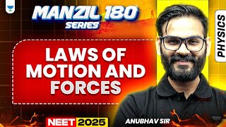 NEET 2025 Physics Manzil 180 Series Laws Of Motion And Forces  Anubhav Sir [upl. by Colly]