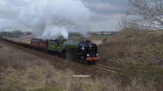 Flat out 60163 Tornado Storms Upton Scudemore Bank Warminster England 14022010 [upl. by Helgeson467]