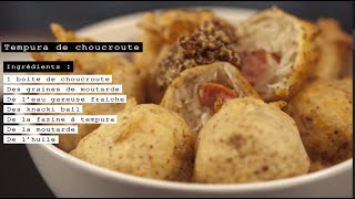 Tempura de choucroute  Recette apéro [upl. by Lietman]