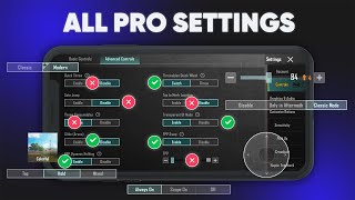 All Basic and Advanced Pro Settings for BGMI and PUBG Mobile [upl. by Harpp921]