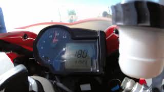 Aprilia RS 125  first try to 200kmh  TOP SPEED  VMAX 183 kmh LONG GEARS 1736 ITALKIT 140cc [upl. by Docila]