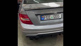 Custom Exhaust w204 c250 down piperesonators… [upl. by Sadiras217]