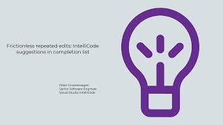 Frictionless repeated edits IntelliCode suggestions in completion list [upl. by Nivad]