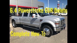 64 Powerstroke EGR Delete Complete StepByStep Install [upl. by Yurik]