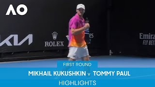 Mikhail Kukushkin v Tommy Paul Highlights 1R  Australian Open 2022 [upl. by Siouxie]