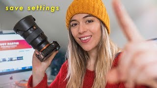 how to SAVE your CAMERA SETTINGS 👌 [upl. by Ailema]