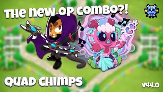 The NEW OP STRAT Quad CHIMPS Guide  Bloons TD 6 Version 441 [upl. by Malcah]