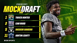 2025 NFL Mock Draft Giants Raiders land franchise QBs All 32 FirstRound Picks [upl. by Silenay247]