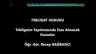 Tebligat Hukuku  4 [upl. by Enad]