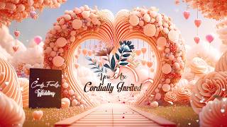 Cinematic Magical Wedding Invitation Video  Candy World Save The Date Invitation  Inspire Studio [upl. by Aicirtam]