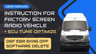 DEF EGR DPF EKAS Software Delete  Mercedes Sprinter w906  Factory Radio Screen  2step inst [upl. by Unni]