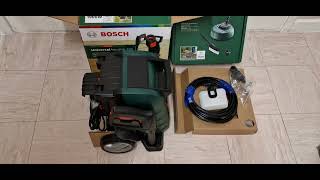 Bosch universal aquatak 135 pressure washer unboxing and setup [upl. by Ymeon634]