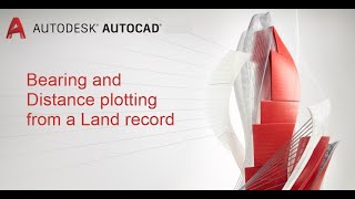 PLOTTING PARCEL BOUNDARY USING BEARING AND DISTANCE IN AUTOCAD 1 [upl. by Boone164]