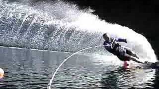 Slalom Water Skiing Sproat Lake 28 to 38off [upl. by Luckett]