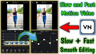 Slow Motion Video Editing In VN App  slow motion video kaise banaye  slow and fast video editor [upl. by Ymled]