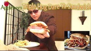 Applebees Triple Hog Dare Ya Sandwich Review [upl. by Sacul]