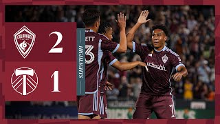 HIGHLIGHTS  Lewis and Navarro push the Rapids past the Timbers for a 21 win [upl. by Esdnyl]