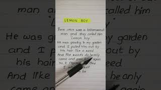 Lemon Boy Lyrics [upl. by Anilos459]