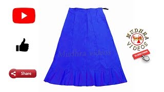 6 panelled saree petticoat cutting and stitching DIY part 30 [upl. by Airdnoed]