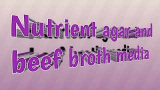 Nutrient agar media and beef broth media [upl. by Idnod379]