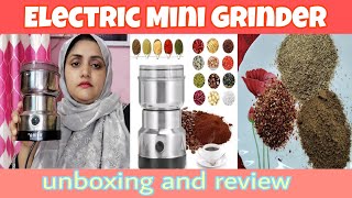 Electric Mini Grinder  Very Useful Kitchen Appliances  Full Unboxing And Review [upl. by Haelem266]