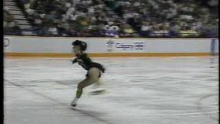 Midori Ito 伊藤 みどり JPN  1988 Calgary Figure Skating Ladies Short Program US ABC [upl. by Yemerej]