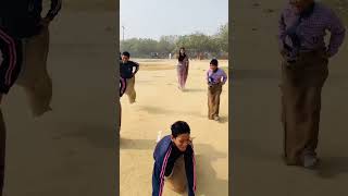 Sack race☺️watch till end✨shortvideo school activity viralvideo viralshorts [upl. by Llenrag]