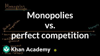 Monopolies vs perfect competition  Microeconomics  Khan Academy [upl. by Elcin]