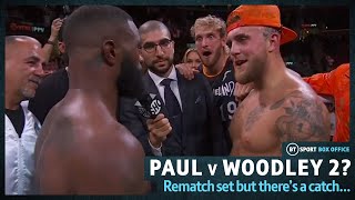 Jake Paul v Tyron Woodley 2 🤔 Rematch Targeted After Woodley Agrees To I Love Jake Paul Tattoo [upl. by Morocco11]