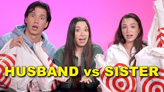 Who Knows Me Better Sister vs Husband Target Gift Swap Challenge Merrell Twins [upl. by Biggs]