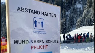 Skifahren trotz Pandemie Lokalaugenschein in Damüls [upl. by Annoled286]