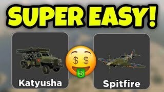 How To GET The Katyusha amp Spitfire Super Fast  War Tycoon [upl. by Kalvn]